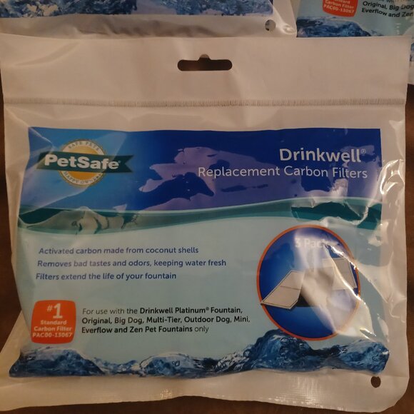 PetSafe Drinkwell Fountain Activated Carbon Replacement Filters 9 TOTAL - Picture 2 of 3